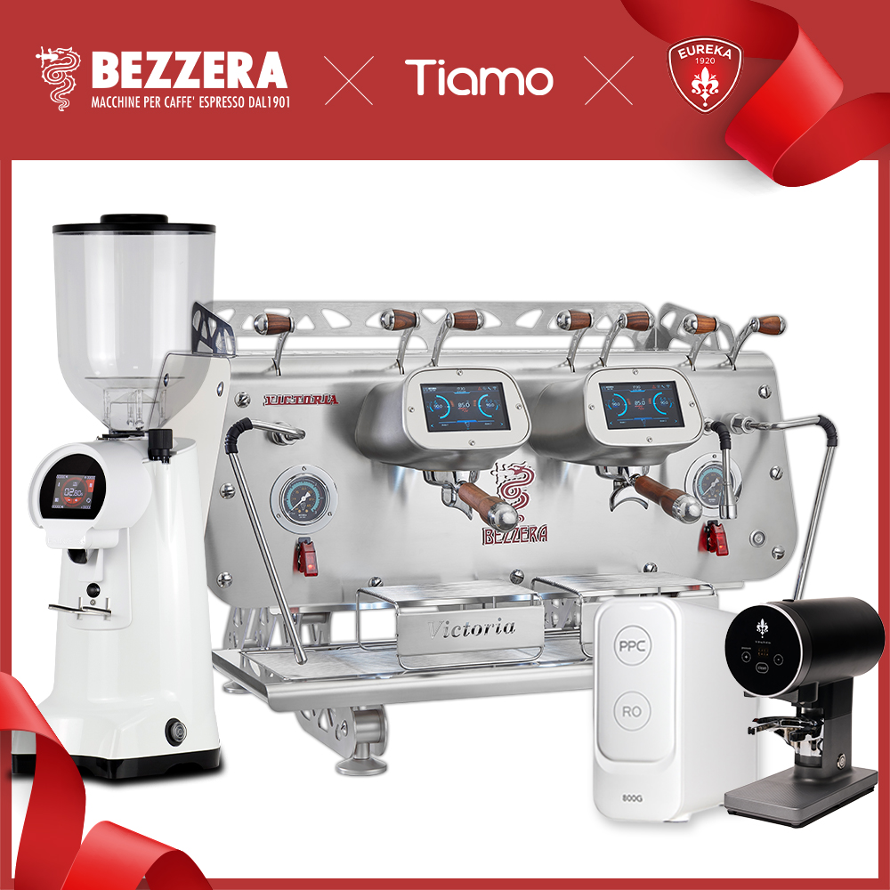 【組合特惠】磨豆機3選1!BEZZERA 貝澤拉 簡約白-VICTORIA DE 雙孔機 + EUREKA FIRENZE 75 / Fiorenzato F64 EVO / WPM ZD-18 + Eureka自動填壓器 + RO鮮活純水機 + 鋼製 壓力式儲水桶 【組合特惠】磨豆機3選1!BEZZERA 貝澤拉 簡約白-VICTORIA DE 雙孔機 + EUREKA FIRENZE 75 / Fiorenzato F64 EVO / WPM ZD-18 + Eureka自動填壓器 + RO鮮活純水機 + 鋼製 壓力式儲水桶