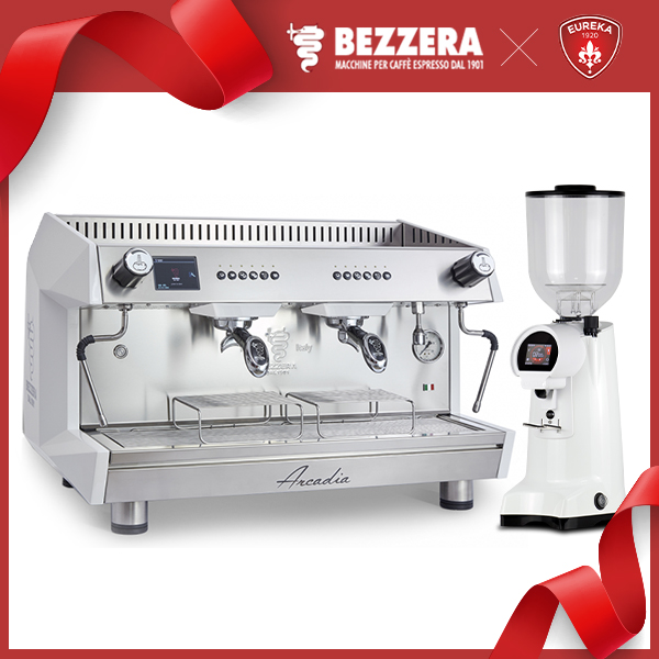 組合特惠 磨豆機3選1！BEZZERA 貝澤拉 Arcadia DE PID 雙孔營業機 220  + EUREKA FIRENZE 75 / Fiorenzato F64 EVO / WPM ZD-18  |【停產】電器產品