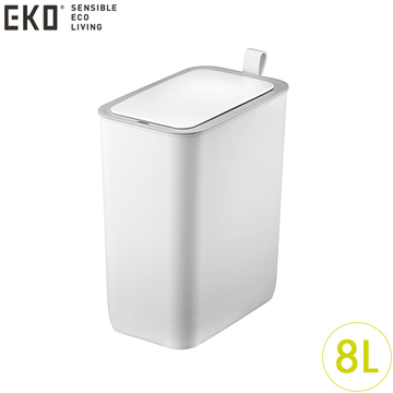 防疫免接觸！EKO 莫蘭 智能感應環境桶 8L 白 EK6287P-WH-8L  |Eko 電動垃圾桶