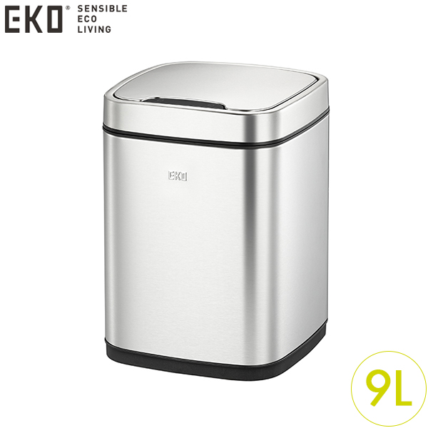 防疫免接觸！EKO 臻美 感應環境桶 9L 砂鋼 EK9257MT-9L  |Eko 電動垃圾桶