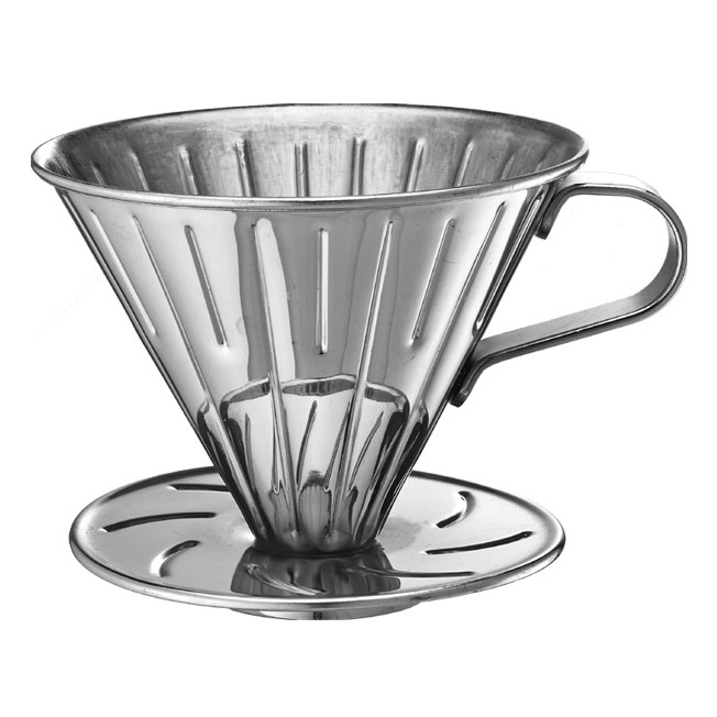 【停產】TIAMO V02 不銹鋼圓錐咖啡濾杯 附量匙濾紙  |【停產】不鏽鋼製品